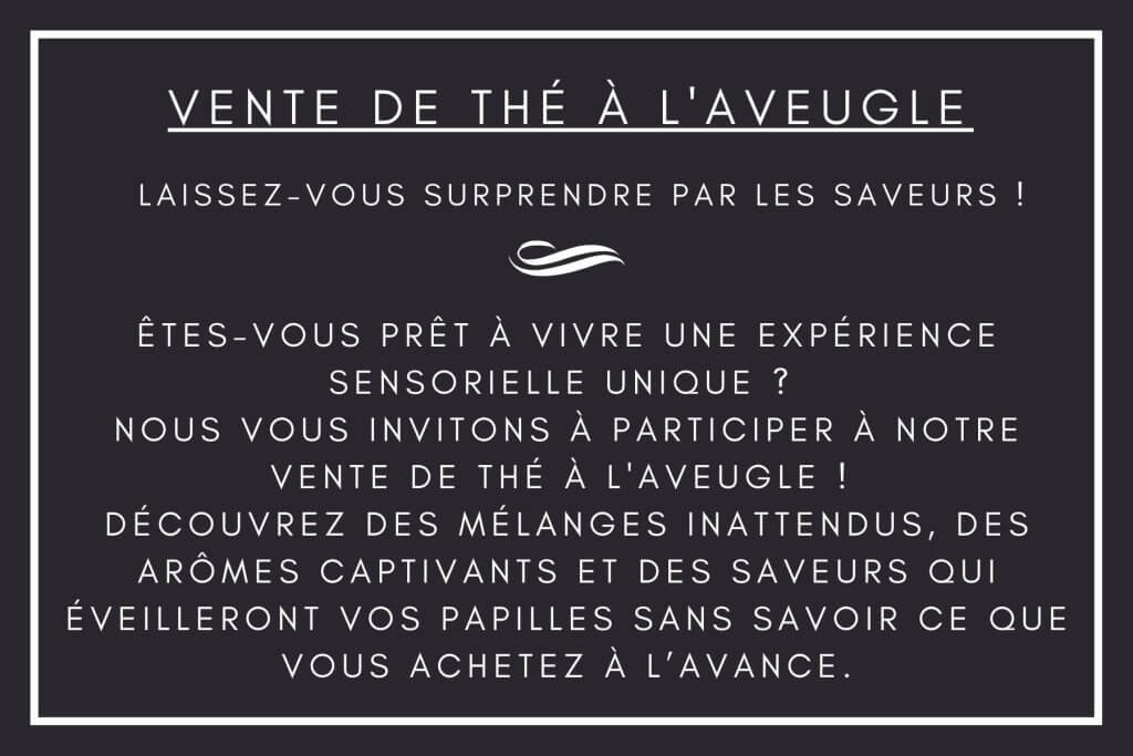 Présentation d'une vente de thé à l'aveugle au salon de thé Palette de Thé à Bernay en Normandie.